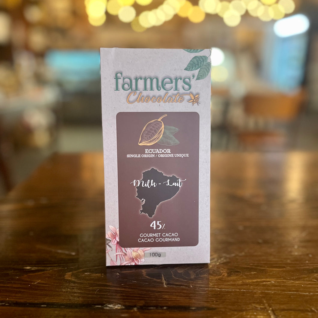 Ecuador Single Origin 45% Milk Chocolate | Farmers' Chocolate